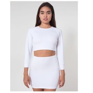 American Apparel ponte raglan crop sweater